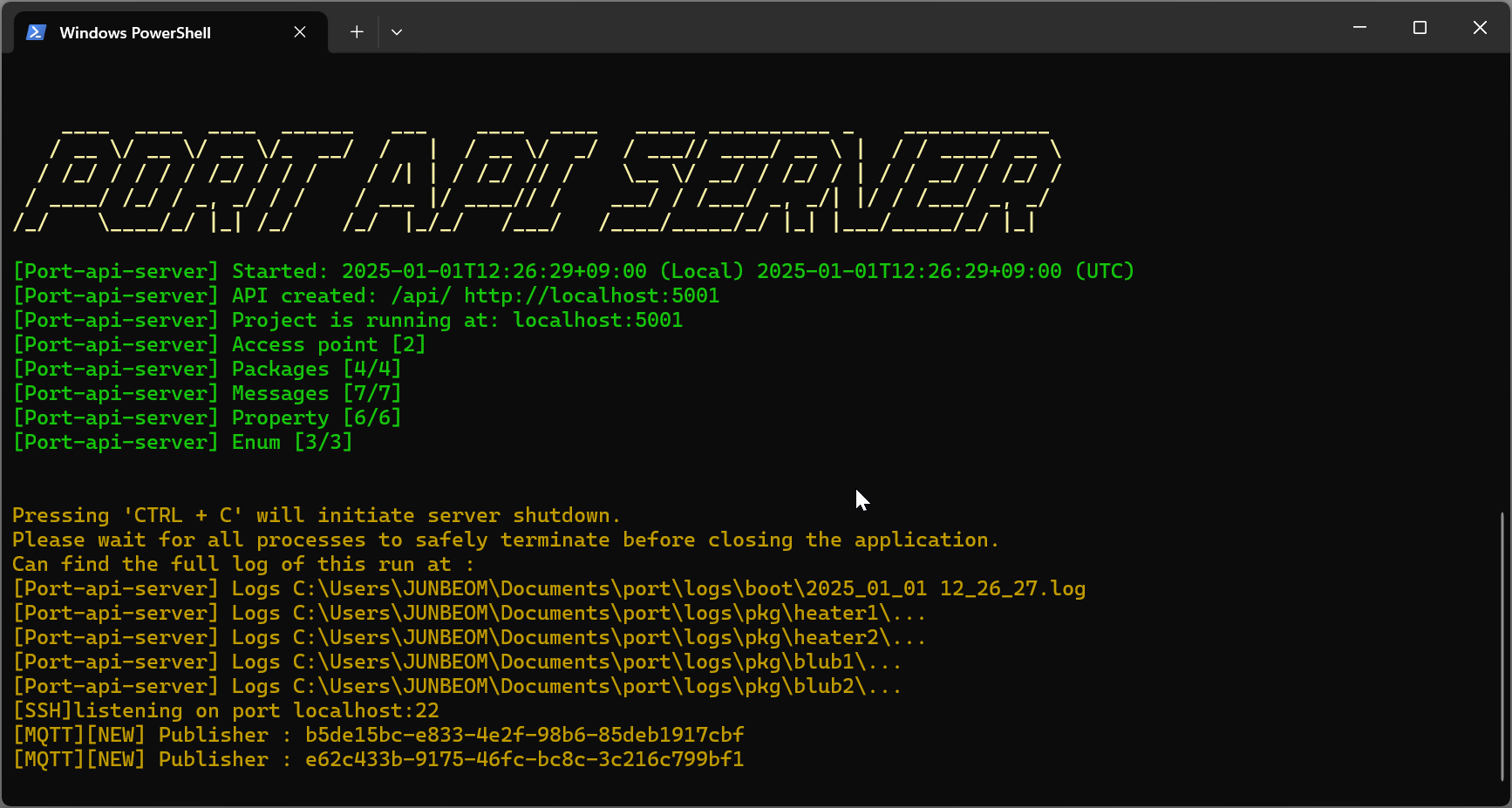 Start Project Console 2